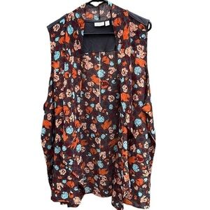 Euc LOGO Lori Goldstein Open Front Duster Top